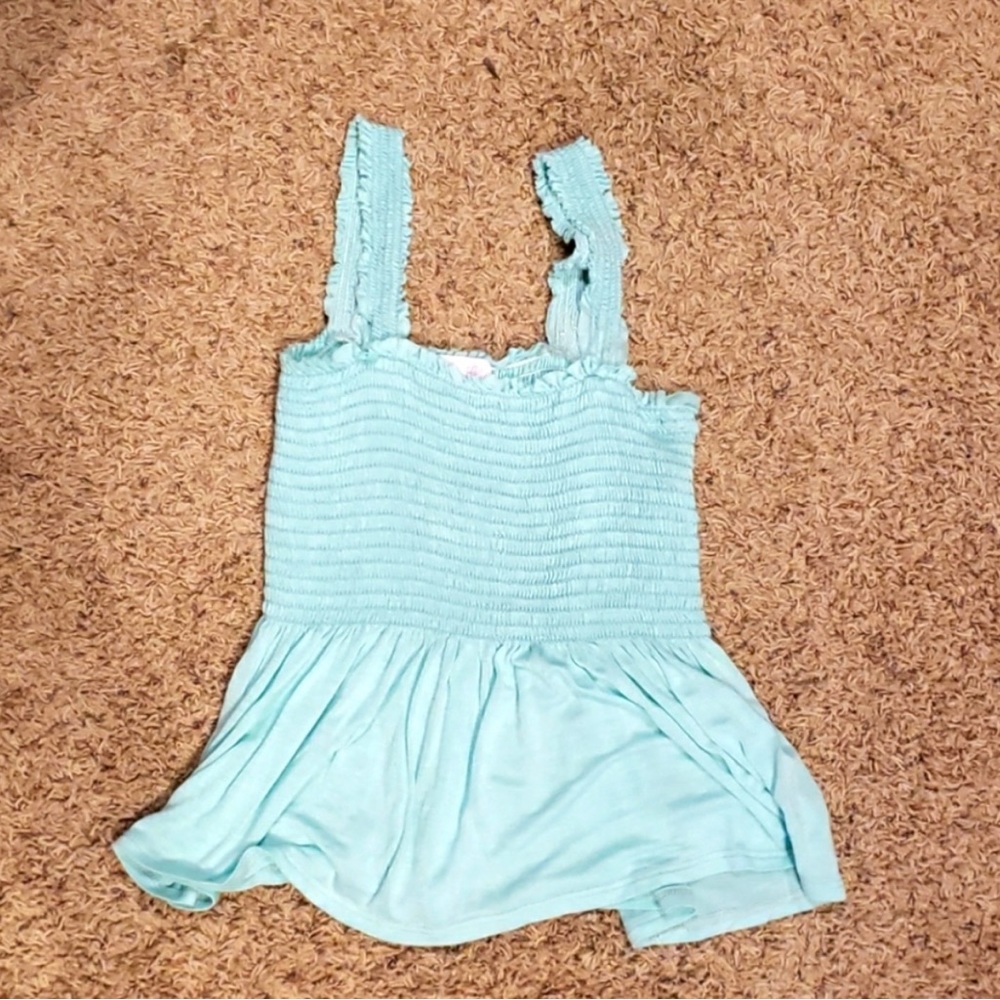 Pink Lily crop top small mint